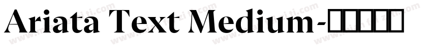 Ariata Text Medium字体转换